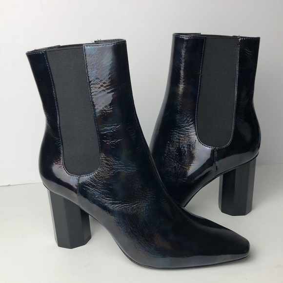 Donald J Pliner Iridescent Sleek Heeled Ankle Boots 7.5 - Picture 2 of 12